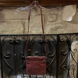 Ralph Lauren maroon leather crossbody